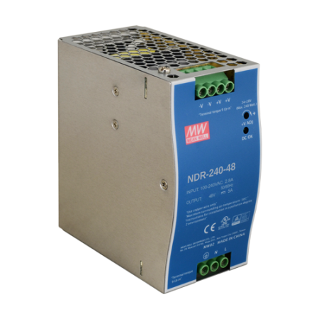 Sursa de alimentare in comutatie, 48V / 5A, sina DIN - MEAN WELL NDR-240-48 MeanWell - 1